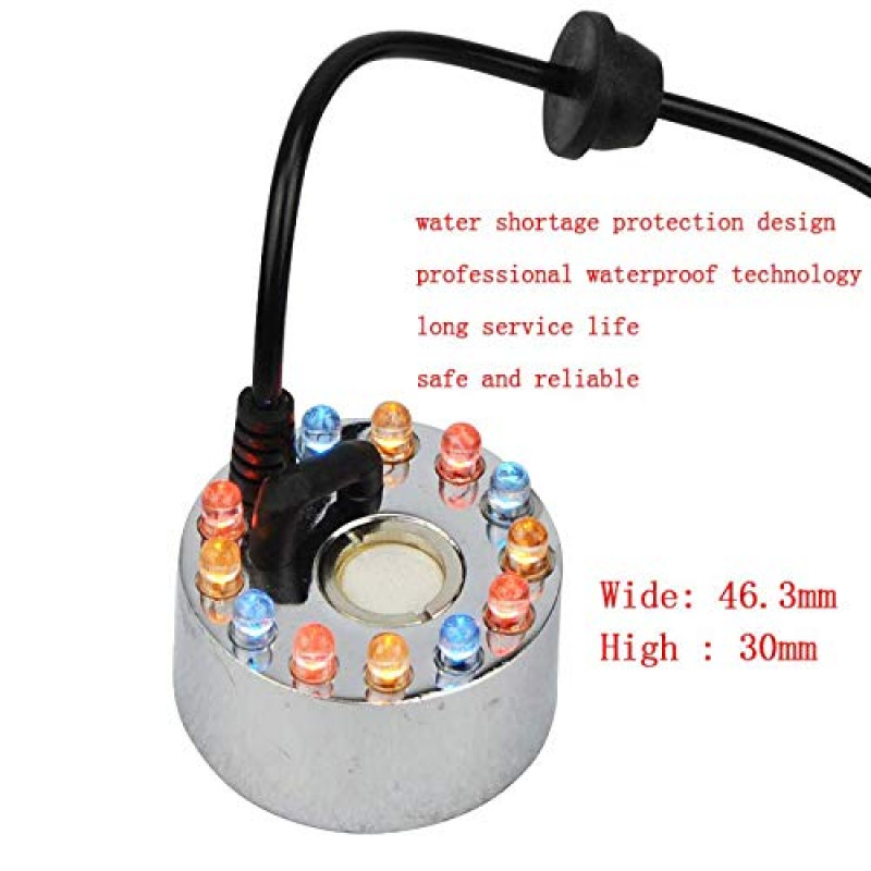 24V Color Changing Ultrasonic Mist Maker Fogger For Water Fountain Pond