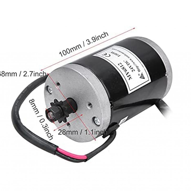 MY6812 12V 100W High Speed Small Brush Motor With Belt Pulley For E