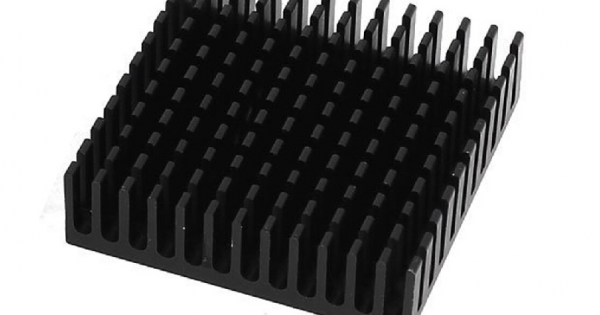 Aluminum Radiator IC Heat Sink Heat Sink 40 x 40 mm x 11 mm Black