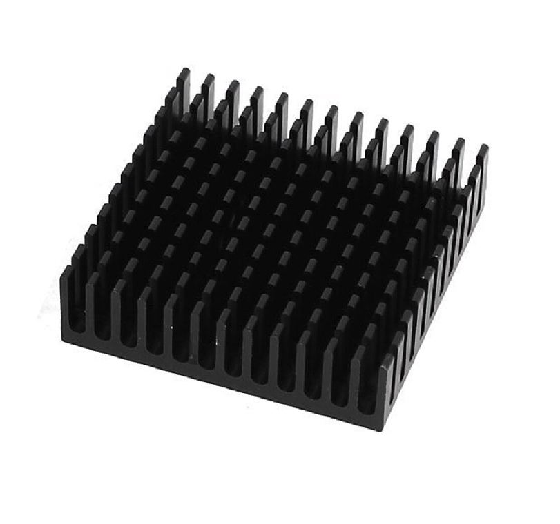 Aluminum Radiator IC Heat Sink Heat Sink 40 x 40 mm x 11 mm Black