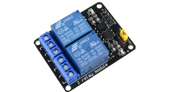 Dc 12v 2 Channel Relay Module With Optocoupler