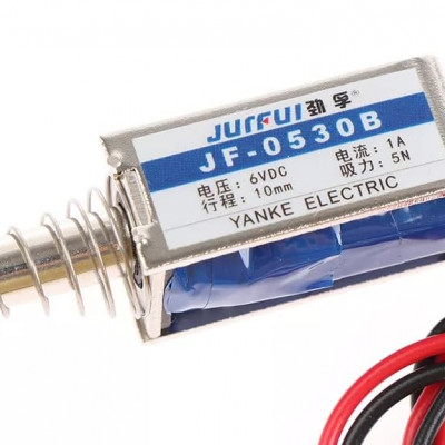 JF-0530B DC 6V 5N Push-Pull Type DC Solenoid Electromagnet Linear Motion