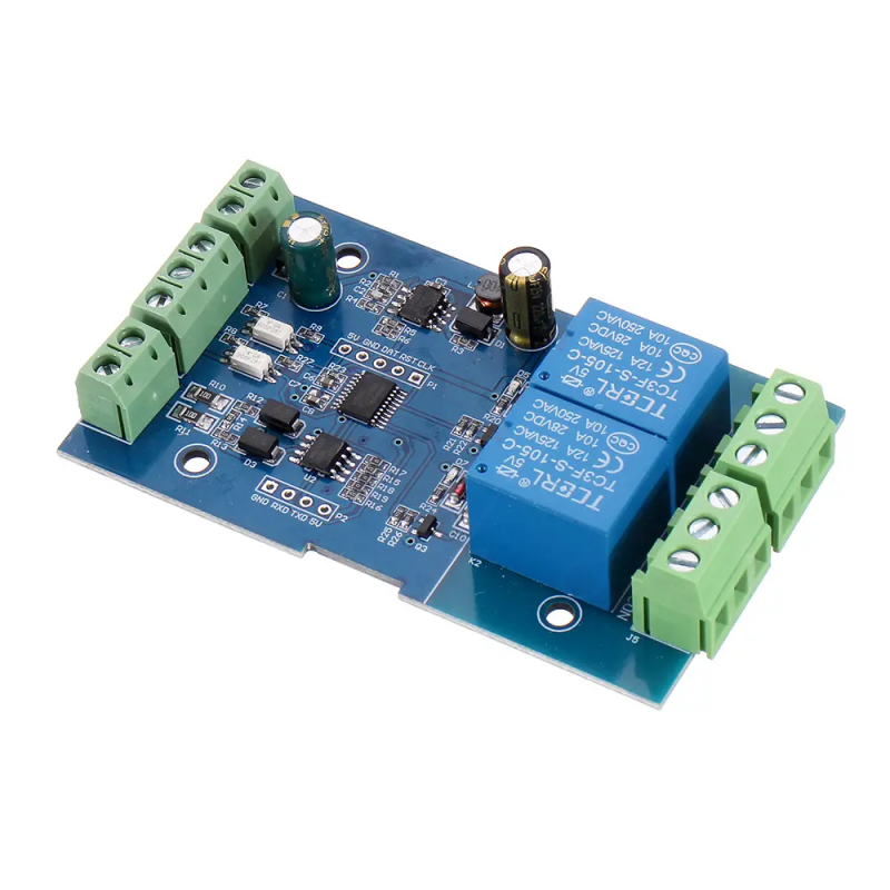 2 Way Modbus RTU 2-Channel Relay Module Switching Input and Output ...